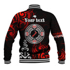 New Zealand Waitangi Day Personalised Baseball Jacket Aotearoa Te Ra O Waitangi With Maori Tattoo