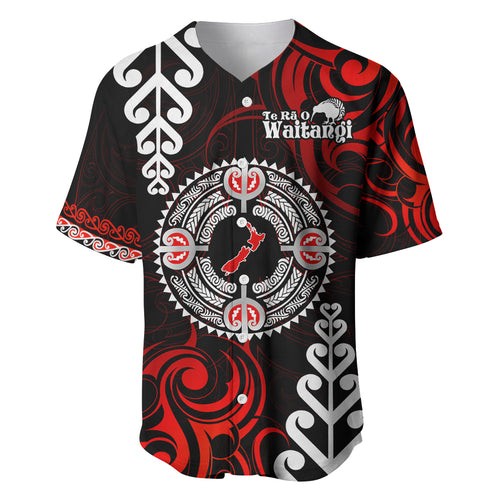 New Zealand Waitangi Day Personalised Baseball Jersey Aotearoa Te Ra O Waitangi With Maori Tattoo