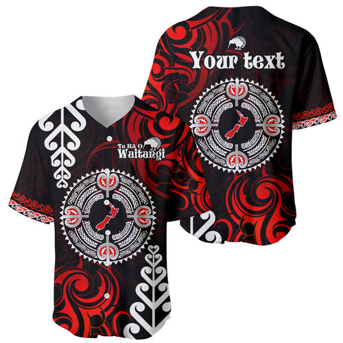 New Zealand Waitangi Day Personalised Baseball Jersey Aotearoa Te Ra O Waitangi With Maori Tattoo