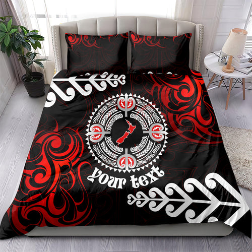 New Zealand Waitangi Day Personalised Bedding Set Aotearoa Te Ra O Waitangi With Maori Tattoo