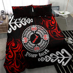 New Zealand Waitangi Day Personalised Bedding Set Aotearoa Te Ra O Waitangi With Maori Tattoo
