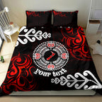 New Zealand Waitangi Day Personalised Bedding Set Aotearoa Te Ra O Waitangi With Maori Tattoo