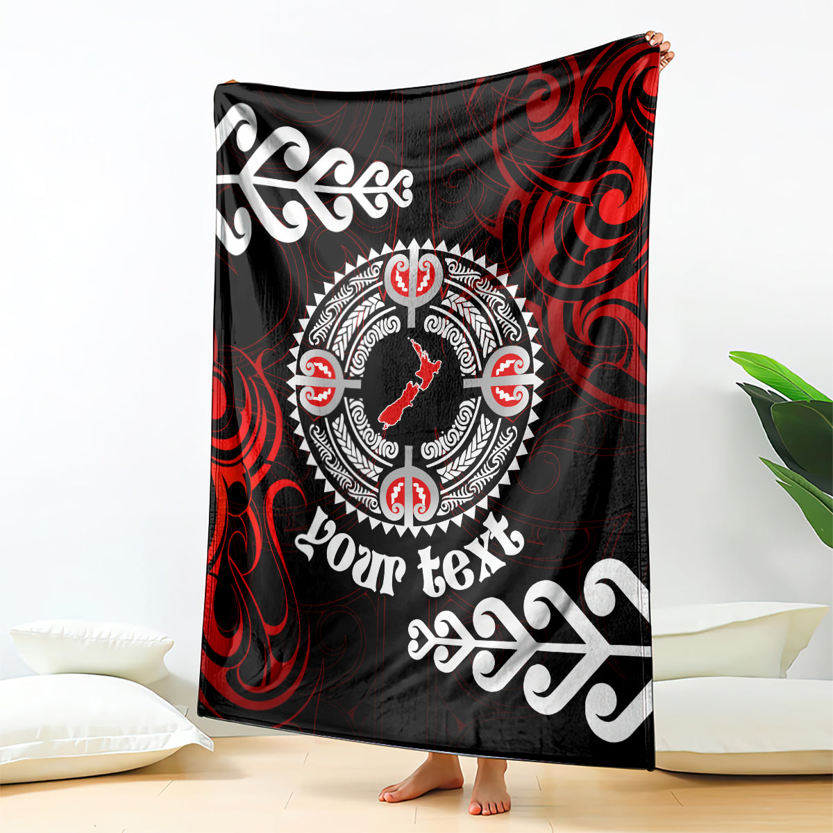 New Zealand Waitangi Day Personalised Blanket Aotearoa Te Ra O Waitangi With Maori Tattoo