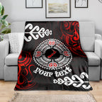 New Zealand Waitangi Day Personalised Blanket Aotearoa Te Ra O Waitangi With Maori Tattoo