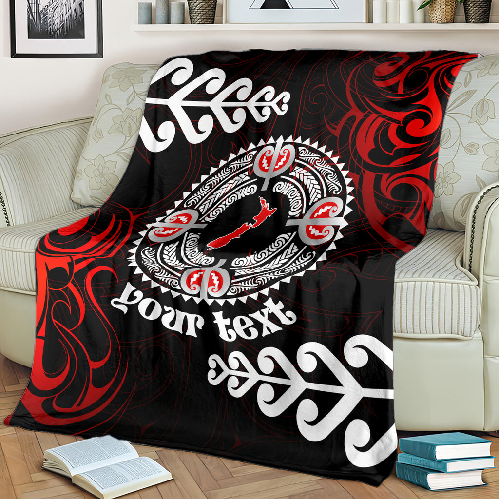New Zealand Waitangi Day Personalised Blanket Aotearoa Te Ra O Waitangi With Maori Tattoo