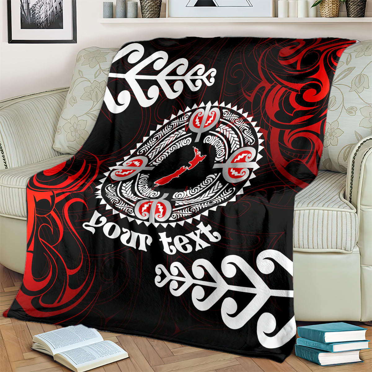 New Zealand Waitangi Day Personalised Blanket Aotearoa Te Ra O Waitangi With Maori Tattoo