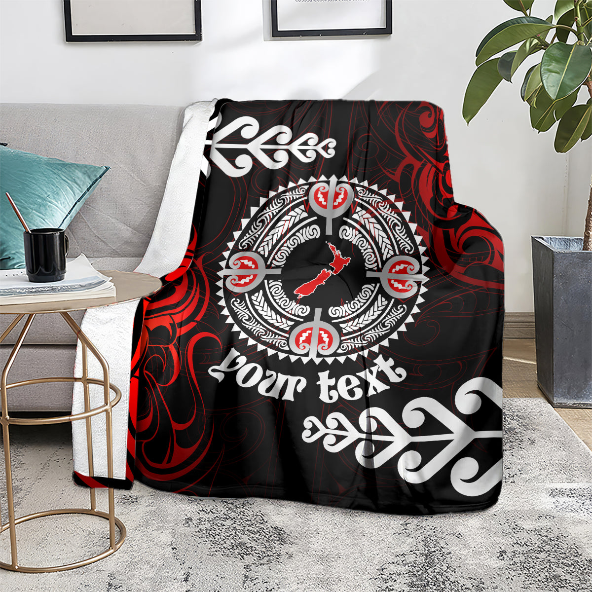 New Zealand Waitangi Day Personalised Blanket Aotearoa Te Ra O Waitangi With Maori Tattoo