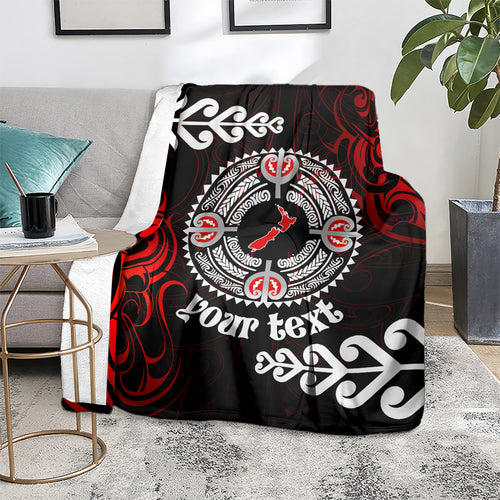 New Zealand Waitangi Day Personalised Blanket Aotearoa Te Ra O Waitangi With Maori Tattoo