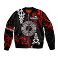 New Zealand Waitangi Day Personalised Bomber Jacket Aotearoa Te Ra O Waitangi With Maori Tattoo