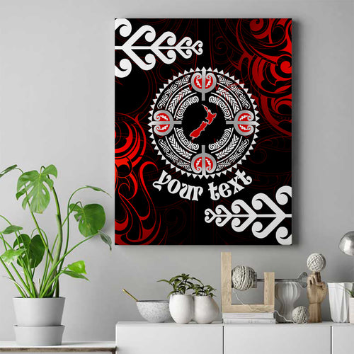 New Zealand Waitangi Day Personalised Canvas Wall Art Aotearoa Te Ra O Waitangi With Maori Tattoo