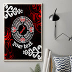 New Zealand Waitangi Day Personalised Canvas Wall Art Aotearoa Te Ra O Waitangi With Maori Tattoo