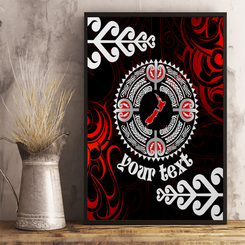 New Zealand Waitangi Day Personalised Canvas Wall Art Aotearoa Te Ra O Waitangi With Maori Tattoo