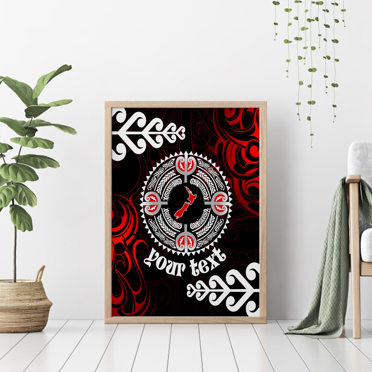 New Zealand Waitangi Day Personalised Canvas Wall Art Aotearoa Te Ra O Waitangi With Maori Tattoo