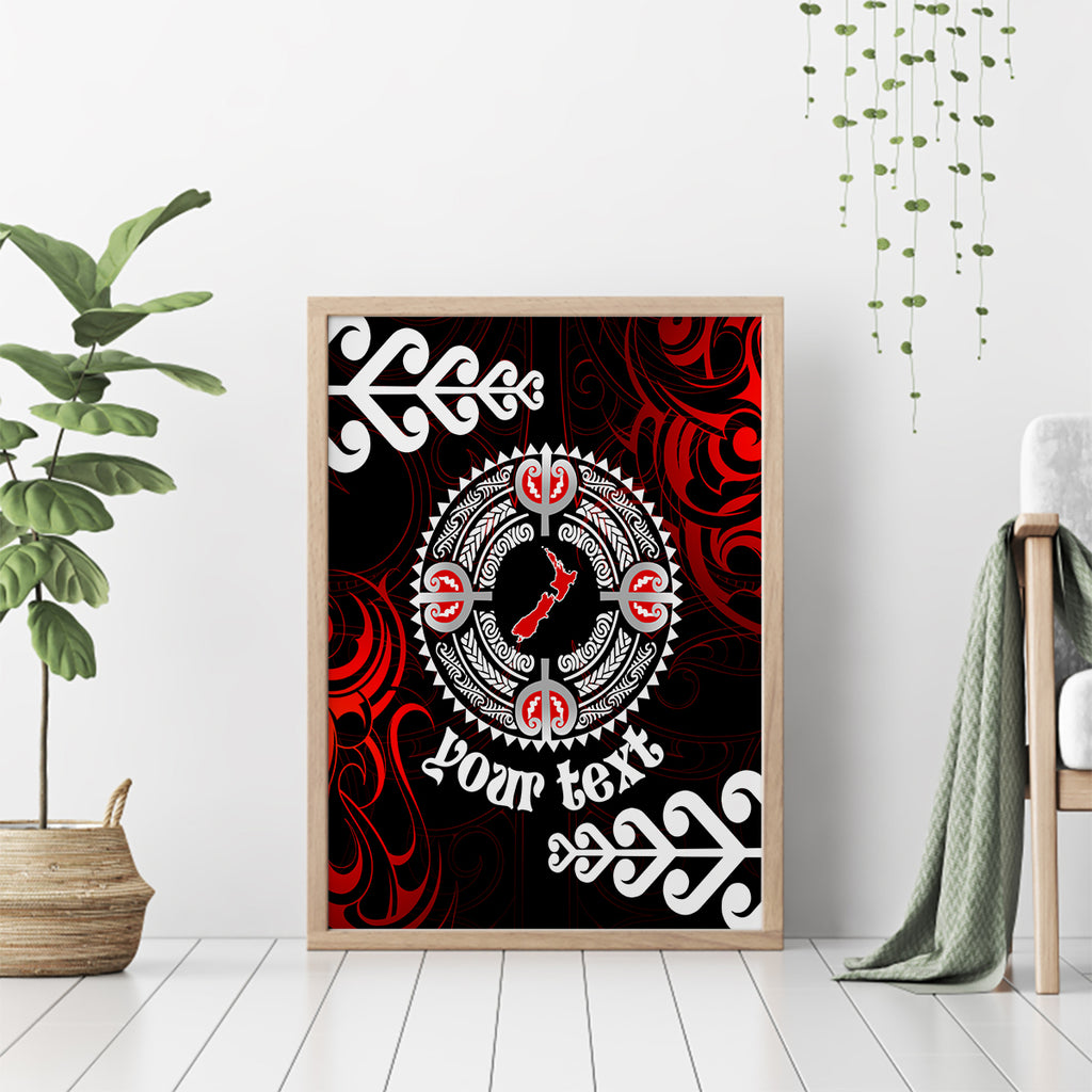 New Zealand Waitangi Day Personalised Canvas Wall Art Aotearoa Te Ra O Waitangi With Maori Tattoo