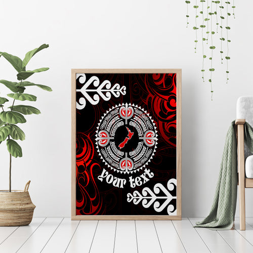 New Zealand Waitangi Day Personalised Canvas Wall Art Aotearoa Te Ra O Waitangi With Maori Tattoo