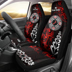 New Zealand Waitangi Day Personalised Car Seat Cover Aotearoa Te Ra O Waitangi With Maori Tattoo