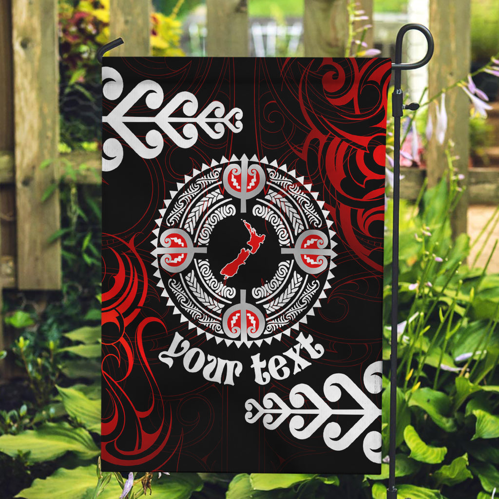 New Zealand Waitangi Day Personalised Garden Flag Aotearoa Te Ra O Waitangi With Maori Tattoo