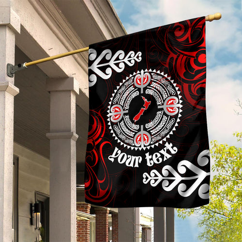 New Zealand Waitangi Day Personalised Garden Flag Aotearoa Te Ra O Waitangi With Maori Tattoo