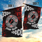 New Zealand Waitangi Day Personalised Garden Flag Aotearoa Te Ra O Waitangi With Maori Tattoo