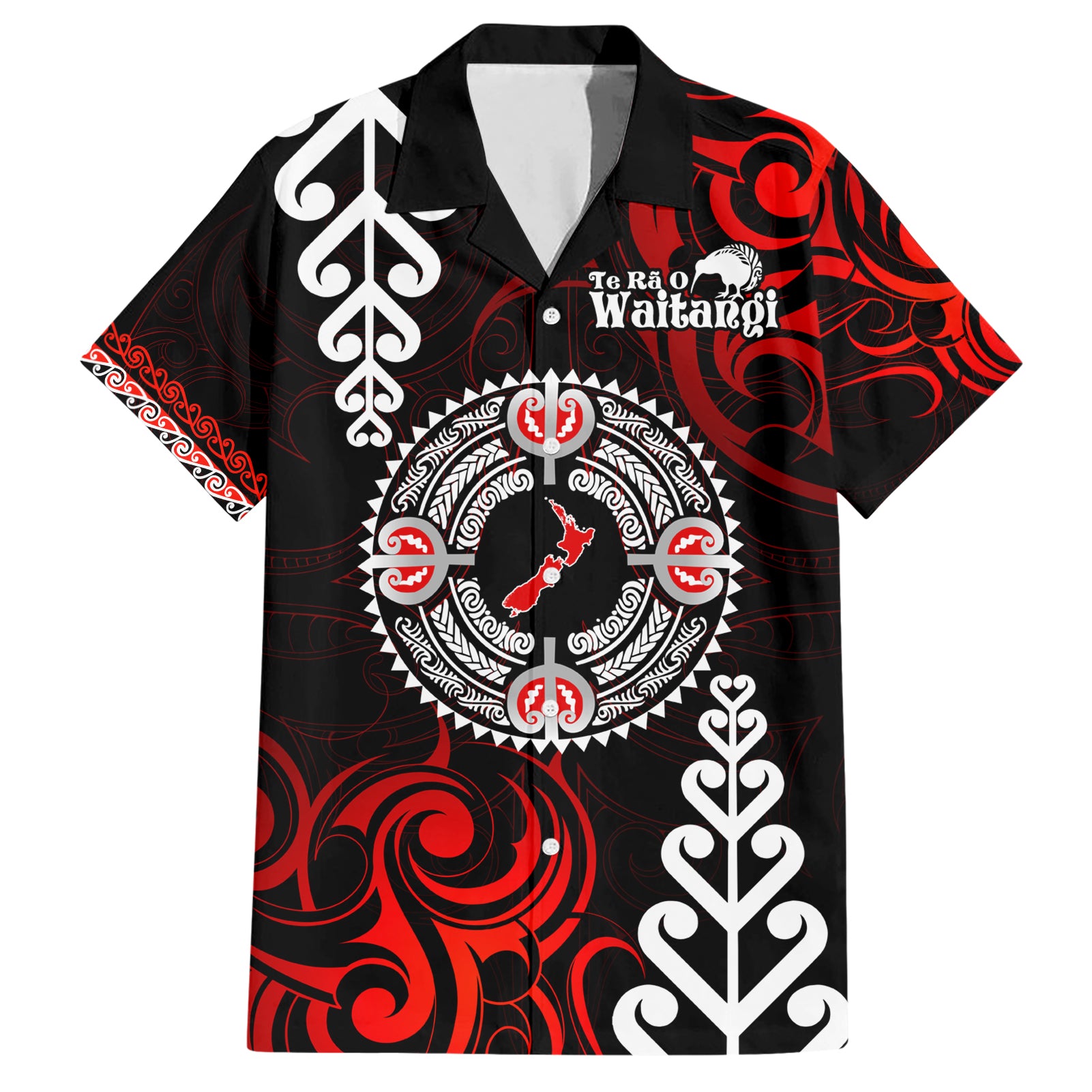New Zealand Waitangi Day Personalised Hawaiian Shirt Aotearoa Te Ra O Waitangi With Maori Tattoo