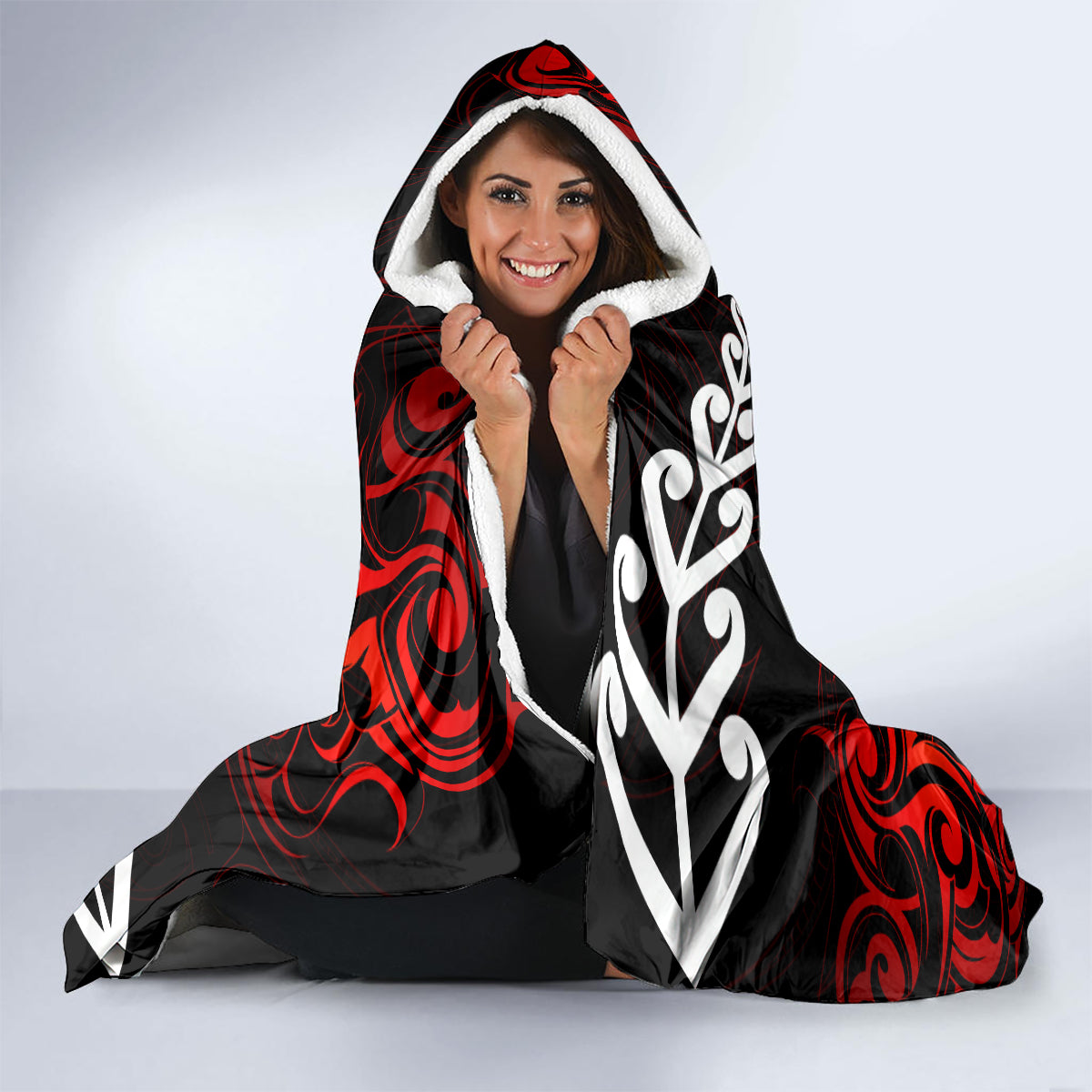 New Zealand Waitangi Day Personalised Hooded Blanket Aotearoa Te Ra O Waitangi With Maori Tattoo