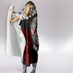 New Zealand Waitangi Day Personalised Hooded Blanket Aotearoa Te Ra O Waitangi With Maori Tattoo