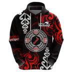 New Zealand Waitangi Day Personalised Hoodie Aotearoa Te Ra O Waitangi With Maori Tattoo