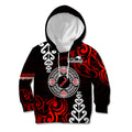New Zealand Waitangi Day Personalised Kid Hoodie Aotearoa Te Ra O Waitangi With Maori Tattoo
