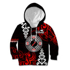 New Zealand Waitangi Day Personalised Kid Hoodie Aotearoa Te Ra O Waitangi With Maori Tattoo