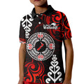 New Zealand Waitangi Day Personalised Kid Polo Shirt Aotearoa Te Ra O Waitangi With Maori Tattoo