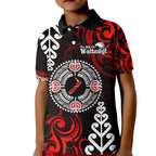 New Zealand Waitangi Day Personalised Kid Polo Shirt Aotearoa Te Ra O Waitangi With Maori Tattoo
