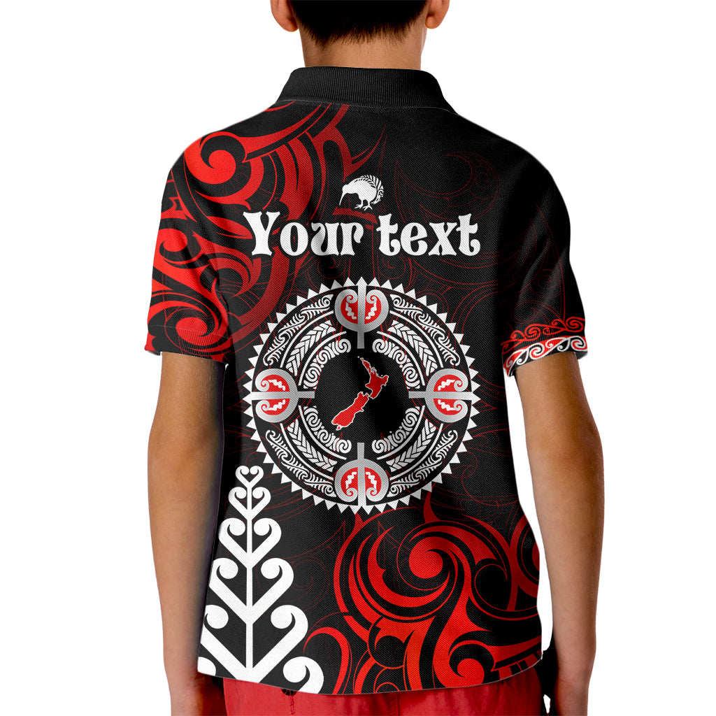 New Zealand Waitangi Day Personalised Kid Polo Shirt Aotearoa Te Ra O Waitangi With Maori Tattoo