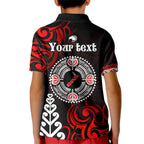 New Zealand Waitangi Day Personalised Kid Polo Shirt Aotearoa Te Ra O Waitangi With Maori Tattoo