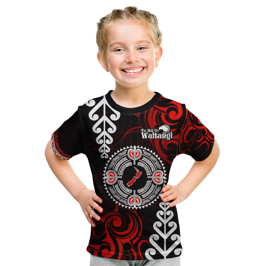 New Zealand Waitangi Day Personalised Kid T Shirt Aotearoa Te Ra O Waitangi With Maori Tattoo