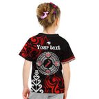 New Zealand Waitangi Day Personalised Kid T Shirt Aotearoa Te Ra O Waitangi With Maori Tattoo