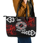 New Zealand Waitangi Day Personalised Leather Tote Bag Aotearoa Te Ra O Waitangi With Maori Tattoo