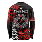 New Zealand Waitangi Day Personalised Long Sleeve Shirt Aotearoa Te Ra O Waitangi With Maori Tattoo