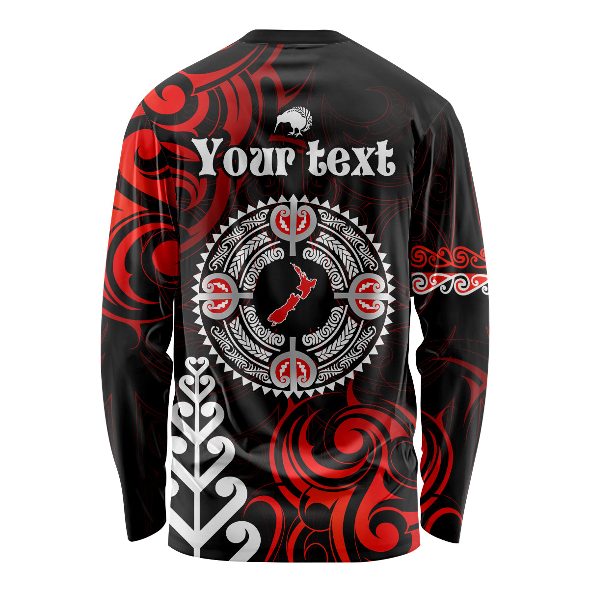 New Zealand Waitangi Day Personalised Long Sleeve Shirt Aotearoa Te Ra O Waitangi With Maori Tattoo