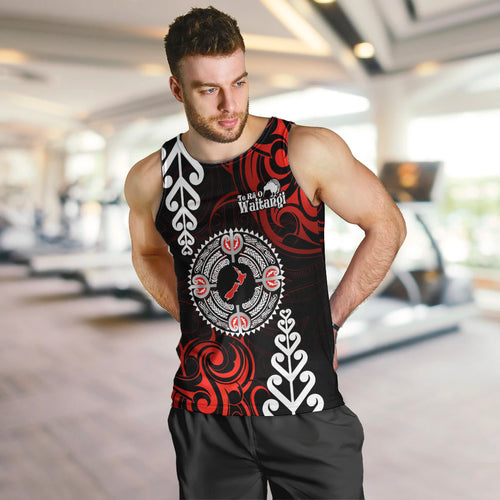 New Zealand Waitangi Day Personalised Men Tank Top Aotearoa Te Ra O Waitangi With Maori Tattoo