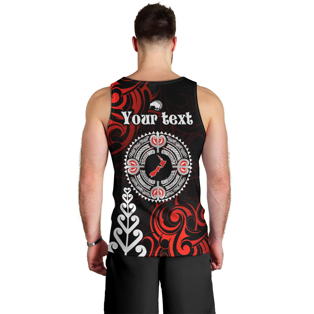 New Zealand Waitangi Day Personalised Men Tank Top Aotearoa Te Ra O Waitangi With Maori Tattoo