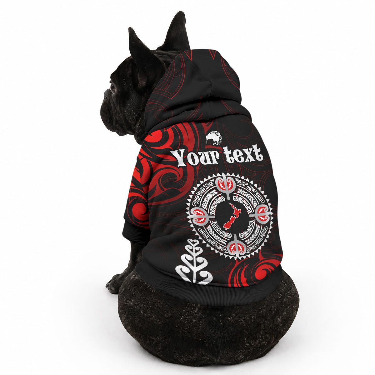 New Zealand Waitangi Day Personalised Pet Hoodie Aotearoa Te Ra O Waitangi With Maori Tattoo