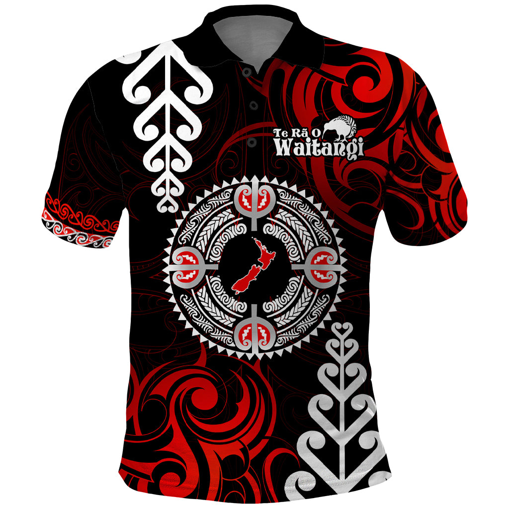 New Zealand Waitangi Day Personalised Polo Shirt Aotearoa Te Ra O Waitangi With Maori Tattoo