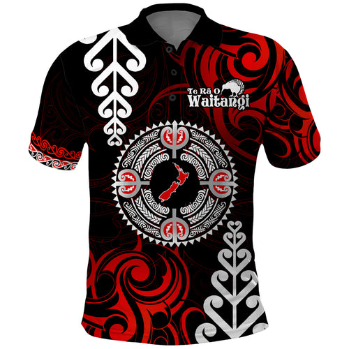 New Zealand Waitangi Day Personalised Polo Shirt Aotearoa Te Ra O Waitangi With Maori Tattoo