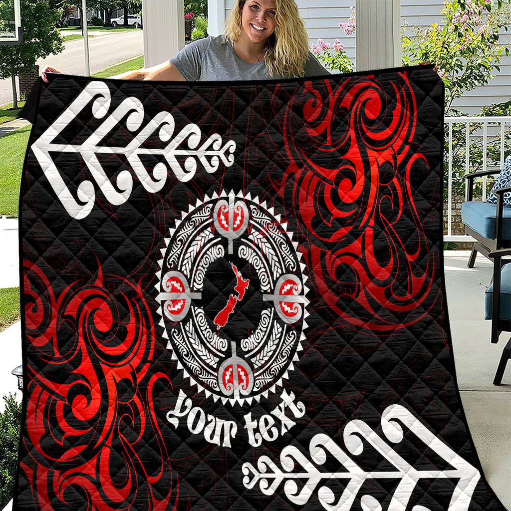 New Zealand Waitangi Day Personalised Quilt Aotearoa Te Ra O Waitangi With Maori Tattoo