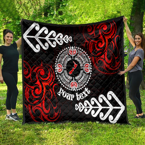 New Zealand Waitangi Day Personalised Quilt Aotearoa Te Ra O Waitangi With Maori Tattoo