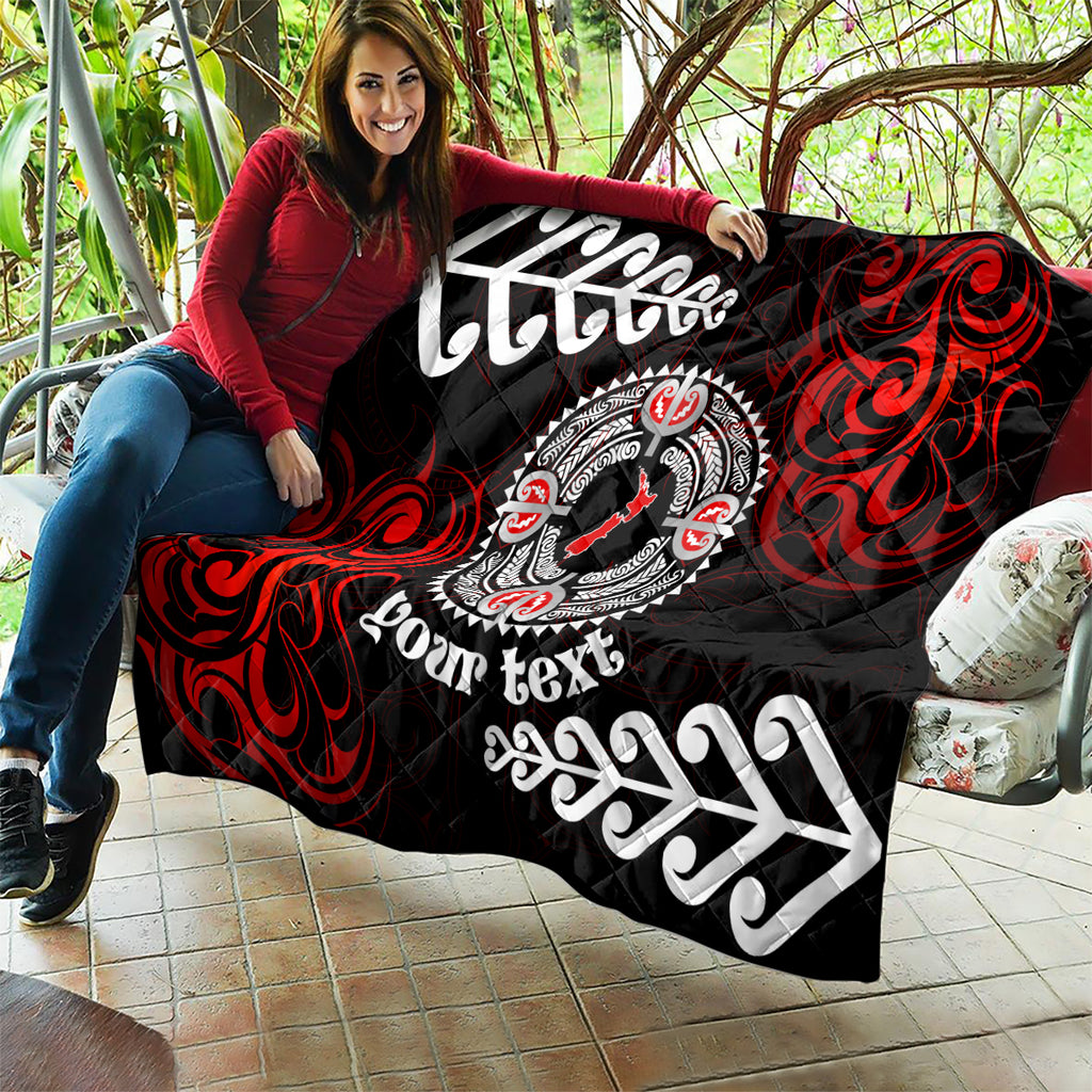 New Zealand Waitangi Day Personalised Quilt Aotearoa Te Ra O Waitangi With Maori Tattoo