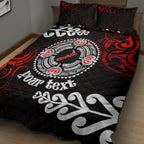 New Zealand Waitangi Day Personalised Quilt Bed Set Aotearoa Te Ra O Waitangi With Maori Tattoo