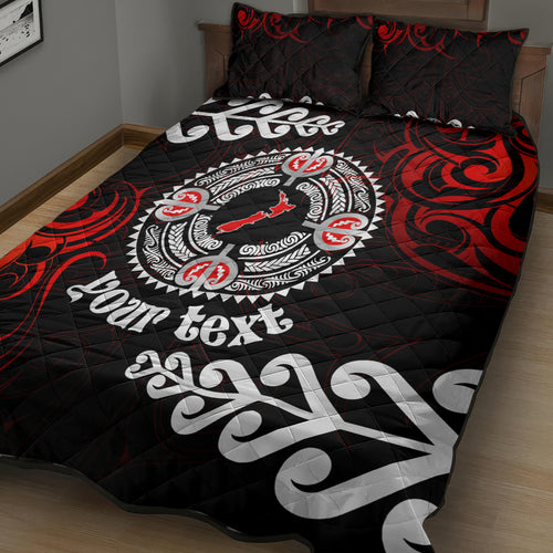 New Zealand Waitangi Day Personalised Quilt Bed Set Aotearoa Te Ra O Waitangi With Maori Tattoo