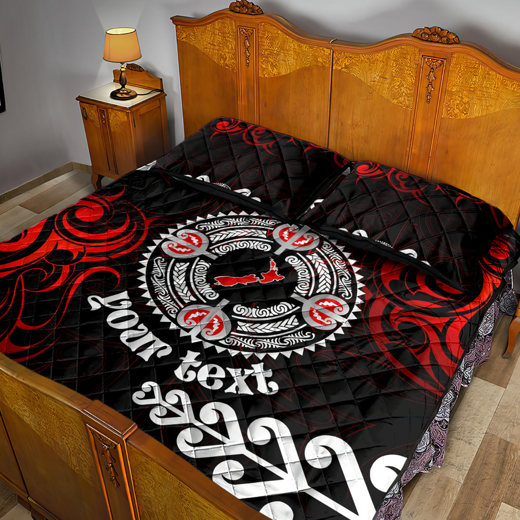 New Zealand Waitangi Day Personalised Quilt Bed Set Aotearoa Te Ra O Waitangi With Maori Tattoo