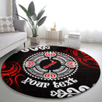 New Zealand Waitangi Day Personalised Round Carpet Aotearoa Te Ra O Waitangi With Maori Tattoo